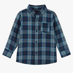 Andy and Evan Plaid Button Front shirt 2T NWT Navy